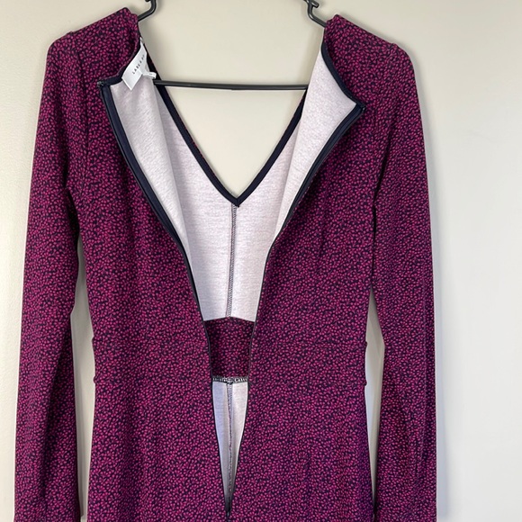 Lark & Ro Black &Pink print Long Sleeved Career Dress Size 2 - Picture 8 of 12